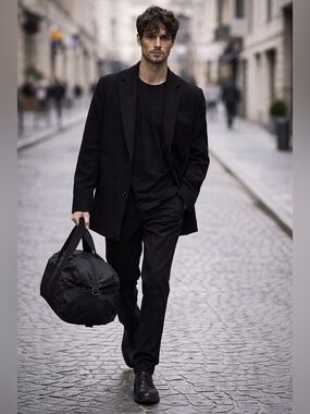 Alexander Wang Black Nylon Duffel Bag
